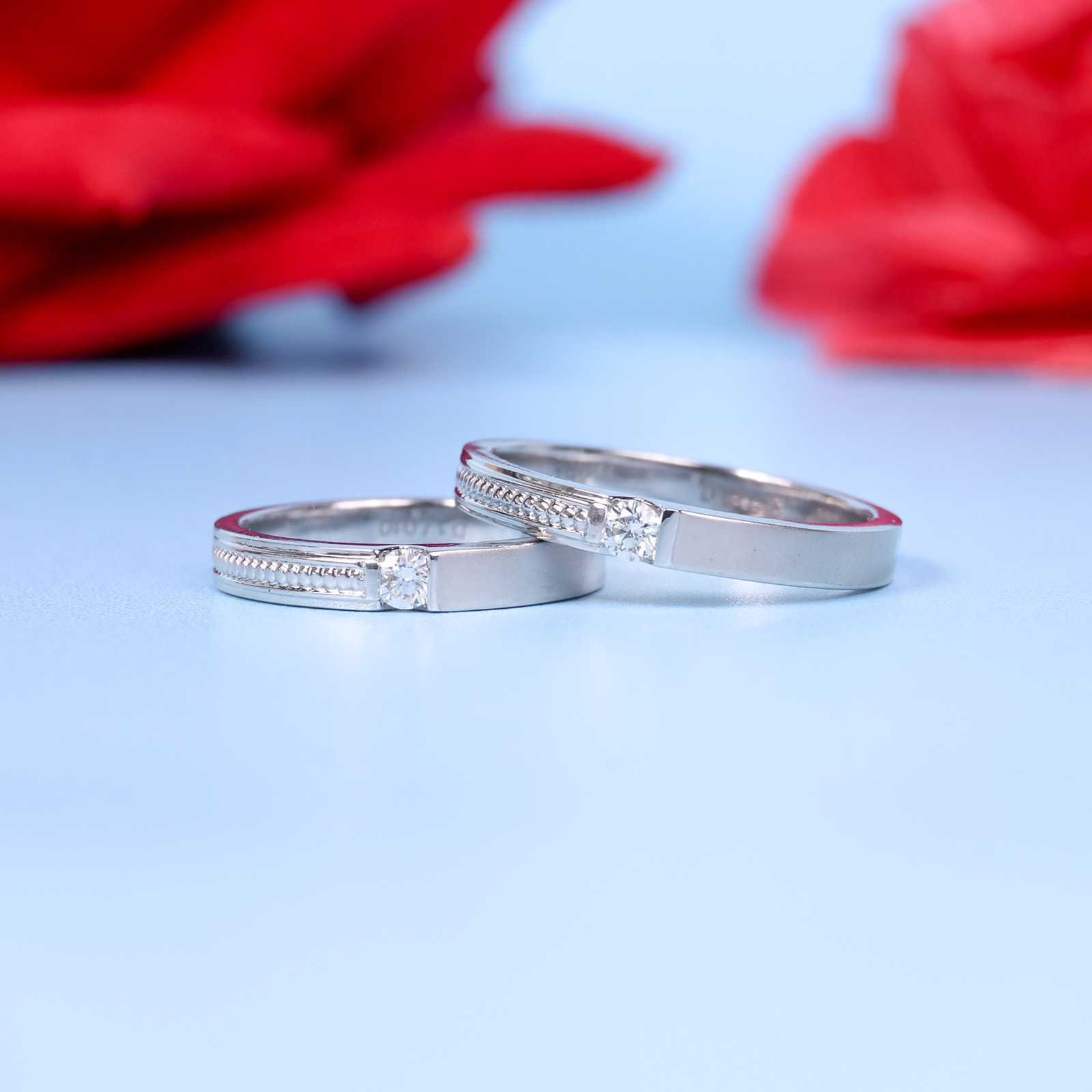 Halley Couple Ring C - RS010 Cincin nikah berlian eropa model Hally Couple Ring