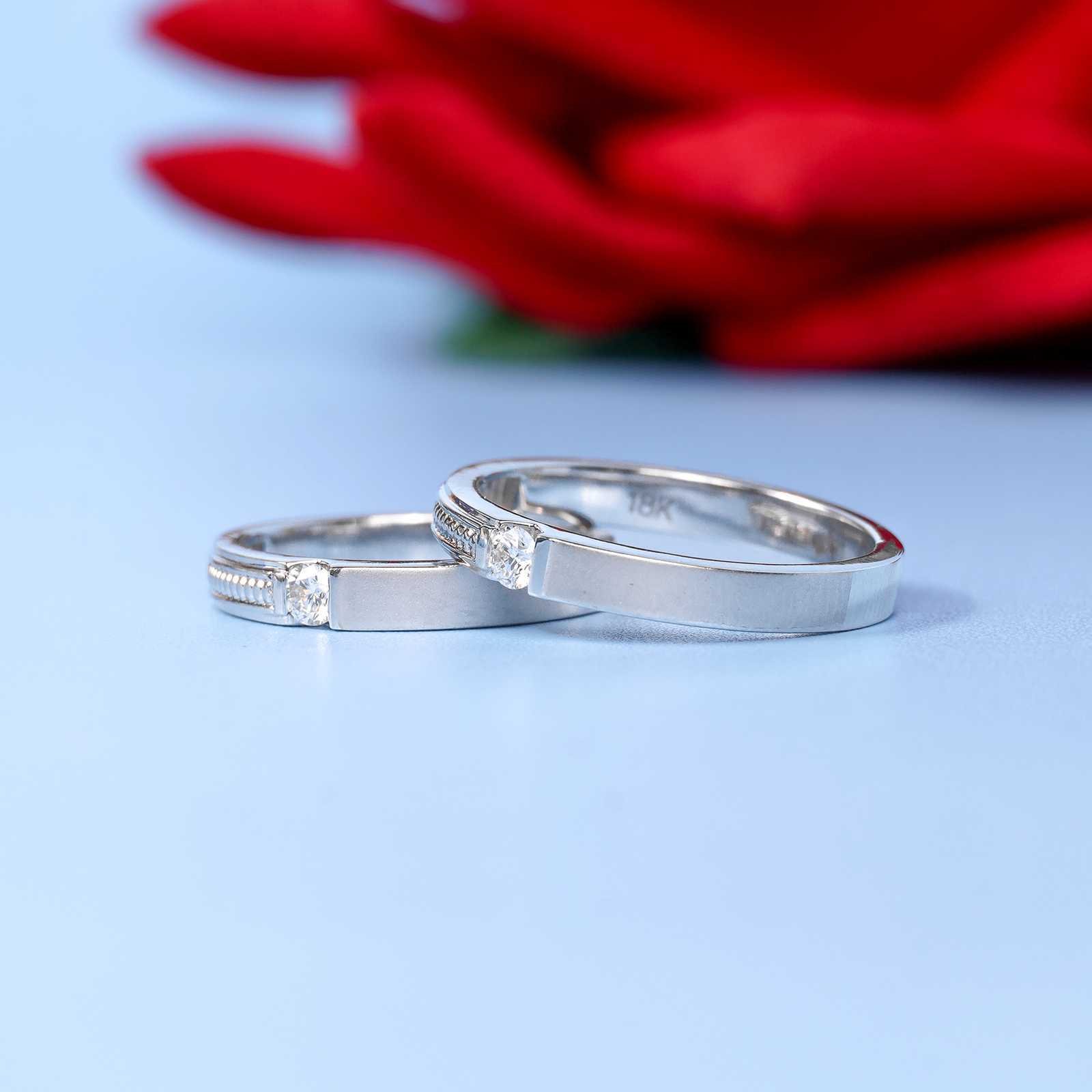 Halley Couple Ring D - RS010 Cincin nikah berlian eropa model Hally Couple Ring