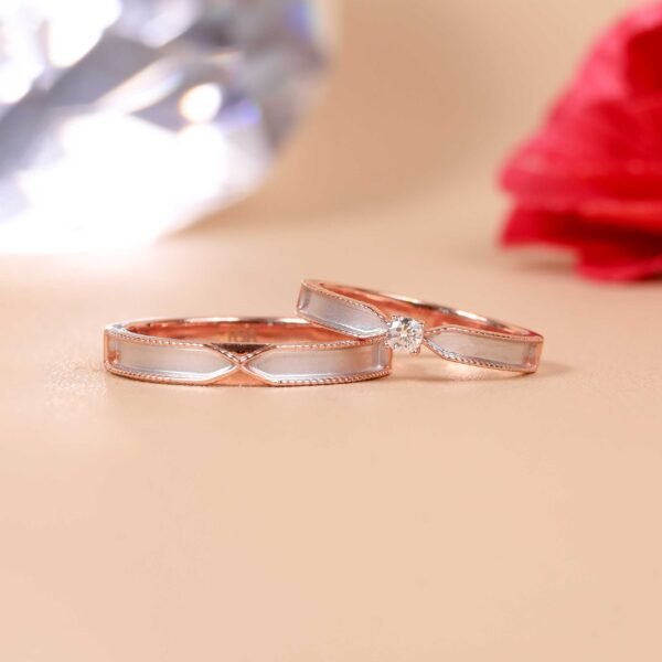 Cincin Kawin Berlian Eropa Model Helene Couple Ring