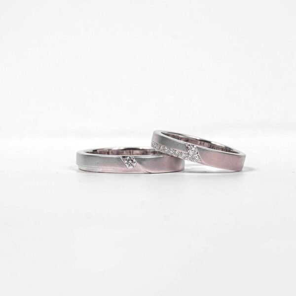 Cincin kawin berlian eropa model Ariel Couple Ring