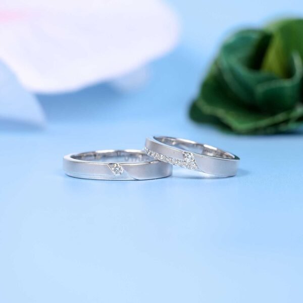 Cincin kawin berlian eropa model Ariel Couple Ring