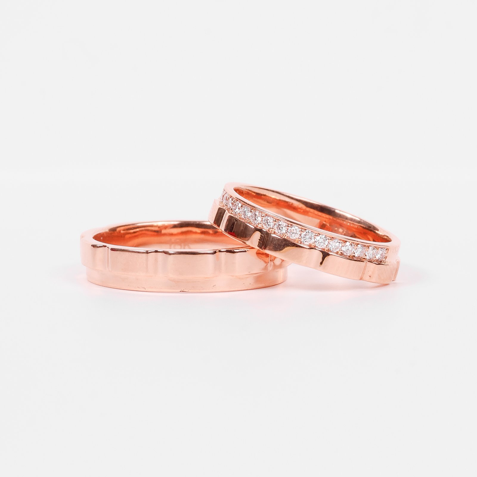 RS007 Cincin kawin berlian eropa model Flea Couple Ring