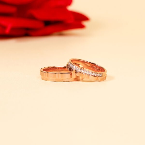 Cincin kawin berlian eropa model Flea Couple Ring