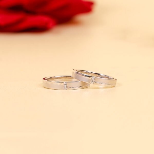 Cincin kawin berlian eropa model Vela couple ring