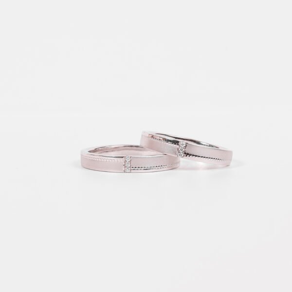 Cincin kawin berlian eropa model Vela Couple Ring