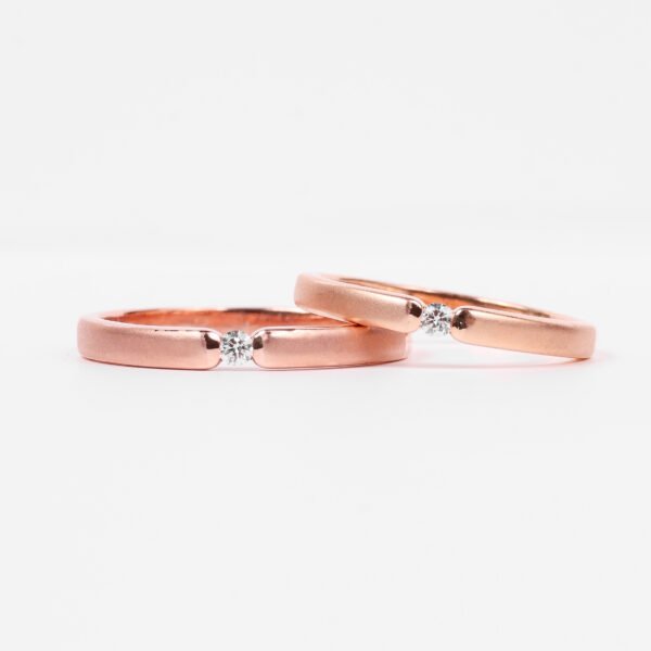 Cincin nikah berlian eropa model Mira couple ring
