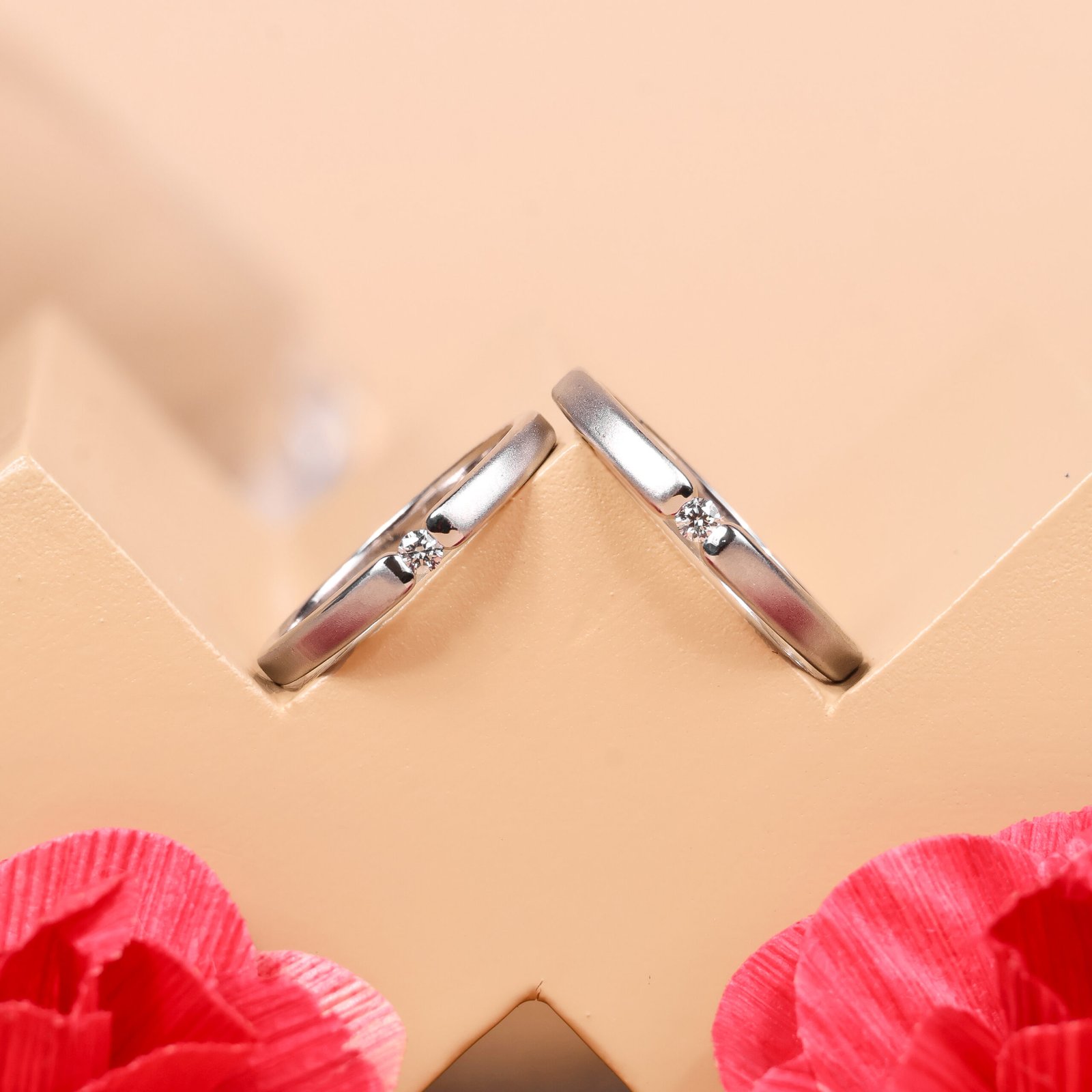SS020 Cincin kawin berlian eropa model Hera couple ring