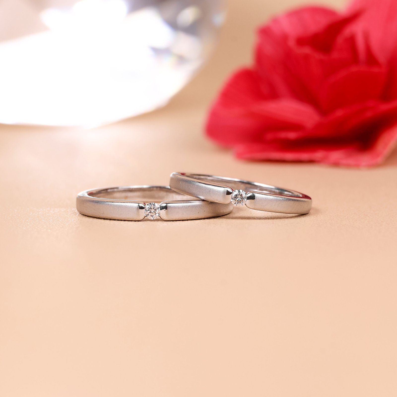 SS020 Cincin kawin berlian eropa model Hera couple ring
