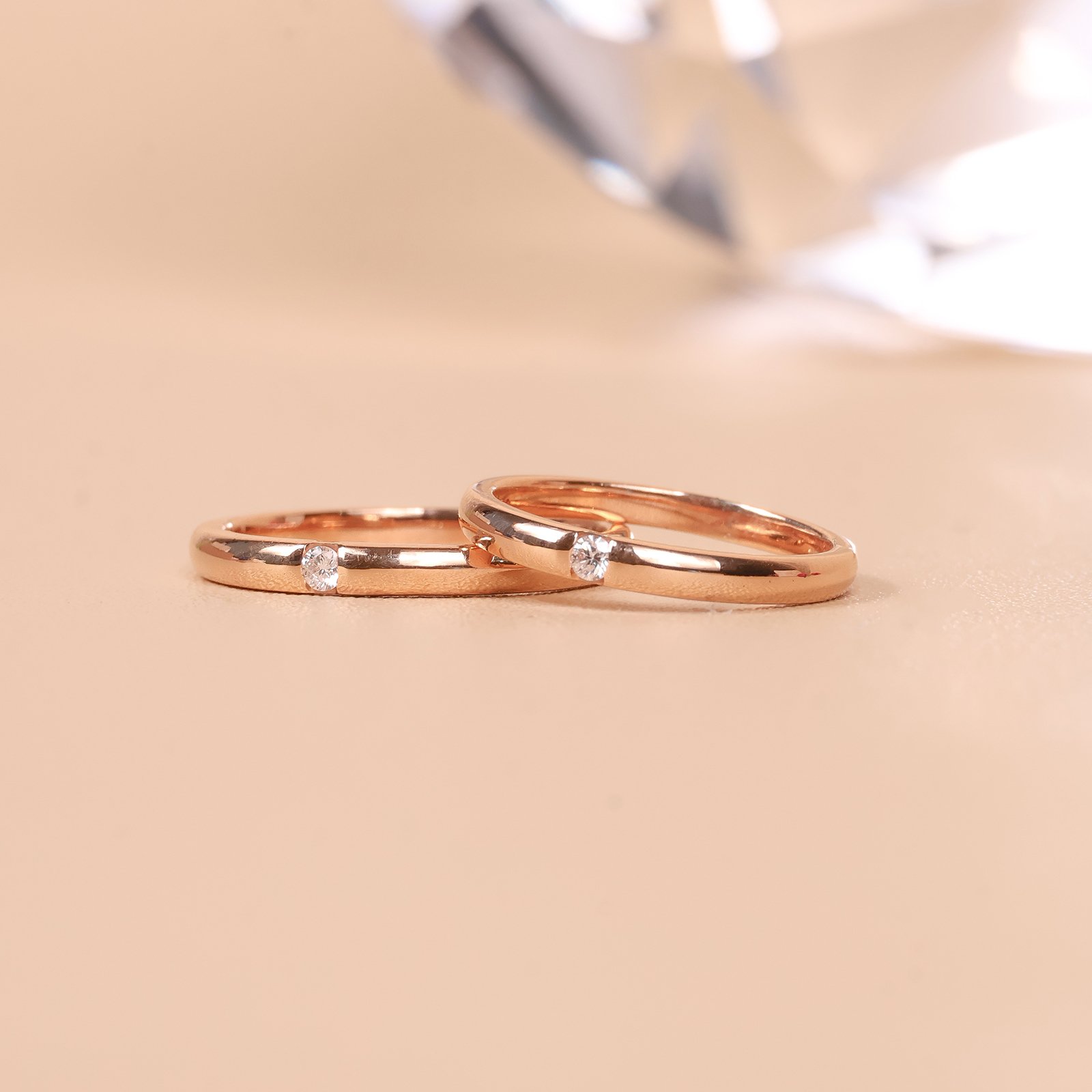 SS025 Cincin kawin berlian eropa model Altena Couple Ring