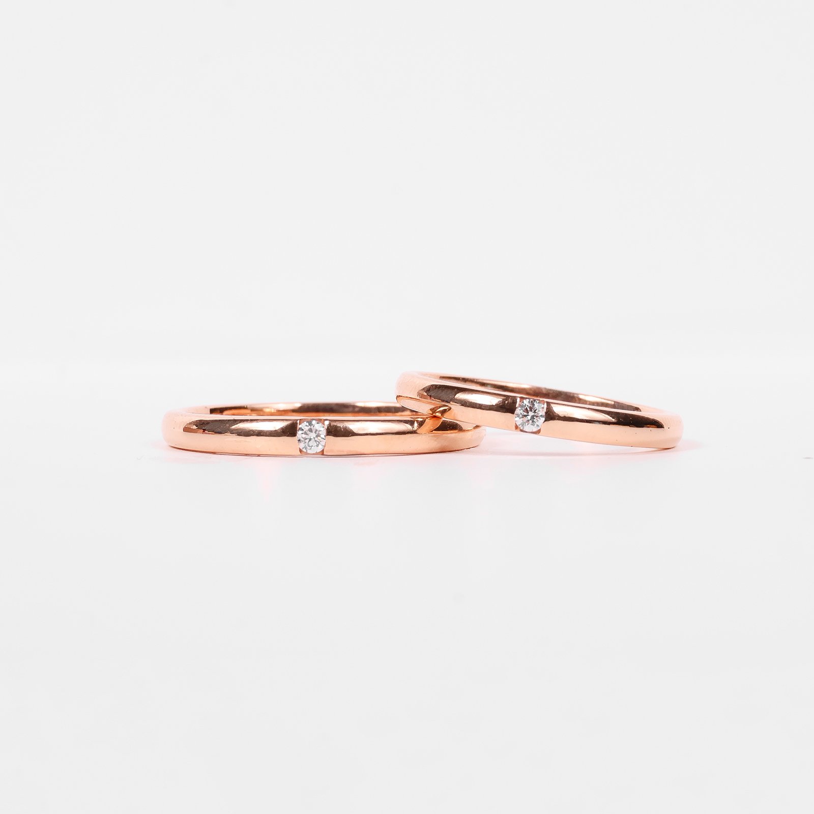 SS025 Cincin kawin berlian eropa model Altena Couple Ring